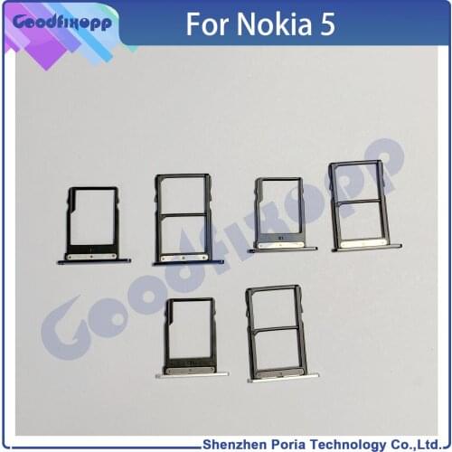For Nokia 5 SIM Card And Adaptors Take The Chip Tray Support Cassette-Replacing Housing Repair Parts SD Card Slot