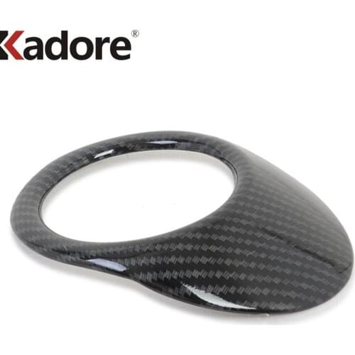 For VW For Volkswagen T-Roc TROC 2017 2018 2019 Carbon Fiber Car Interior Headlight Switch Cover Trim Stickers Accessories