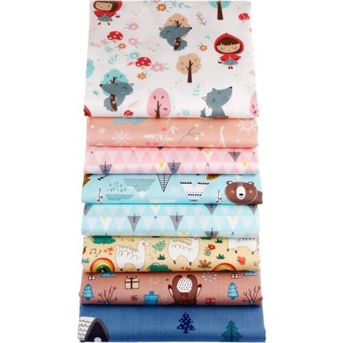 Haisen,100%Cotton Twill fabrics Printed Cartoon Cloth For DIY Clothing Sewing Baby&Kids Quilting Bedding Sheet Textile Material