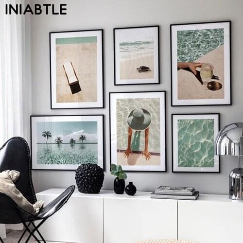 Sea Ocean Waves Beach Landscape Wall Art Seascape Posters Prints Character Canvas Painting Decorative Picture Room Home Decor