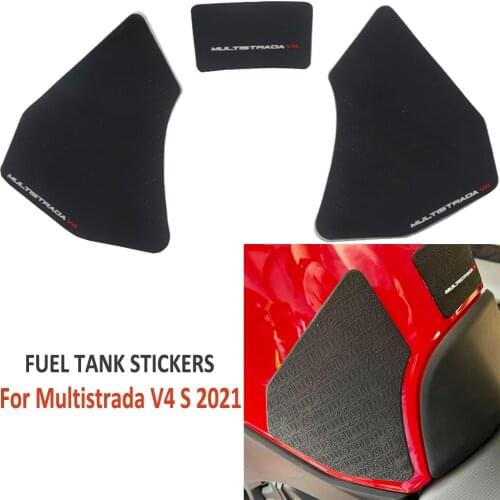NEW Motorcycle Waterproof Non-slip Side Fuel Tank Pad Stickers Rubber Stickers FOR DUCATI Multistrada V4 S V4S 2021