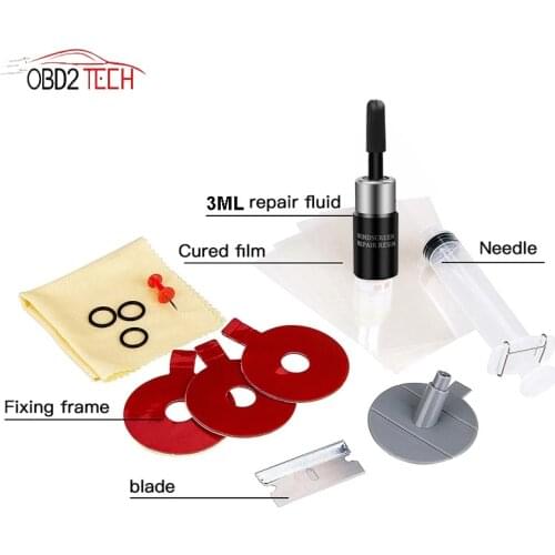 DIY Car Windshield Repair Kit Tools UV Light Auto Kit Glass for Chip Crack Z2 Door Handle Protective Decorative Stickers Set