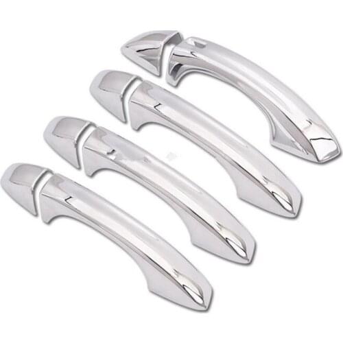 ABS Exterior Door Handles Bowl Cover Trim Protection Sticker With Smart Keyhole For SKODA KODIAQ 2017 2018 Car styling