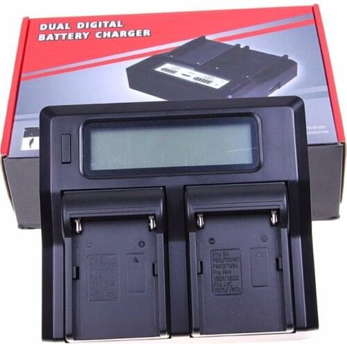 NP-F970 LCD Dual Fast Battery Charger for Sony F970 NP-F960 NP-F950 NP-F930 NP-F770 NP-F750 NP-F570 NP-F550 NP-FM50 NP-FM500H
