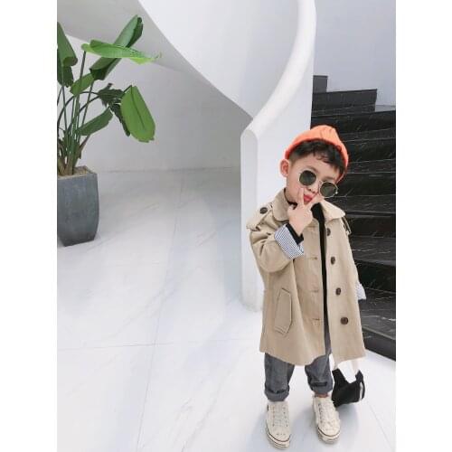 2021 Autumn Winter New Childrens Jackets Baby Boys and Girls Korean Windbreaker 2 3 4 5 6 7 Y Baby Kids Fashion Trench Coats