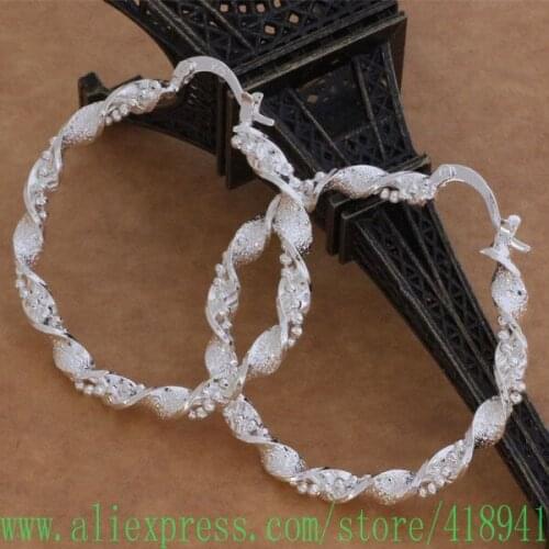 Free shipping silver plated earrings ,silver plated fashion jewelry , elegant unsurpassed circular ring /dywamqda azyajrfa AE086