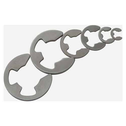 100pcs Bag 304 Stainless Steel E Type Circlip Retaining Ring External Circlip Snap Retaining Ringsstainless Steel Steel 1.5-7mm