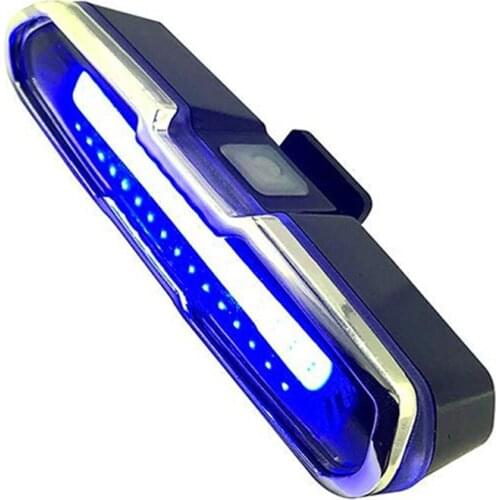 LED Bike Tail Light Red & Blue USB Rechargeable Waterproof Super Bright Multipurpose Emergency Light