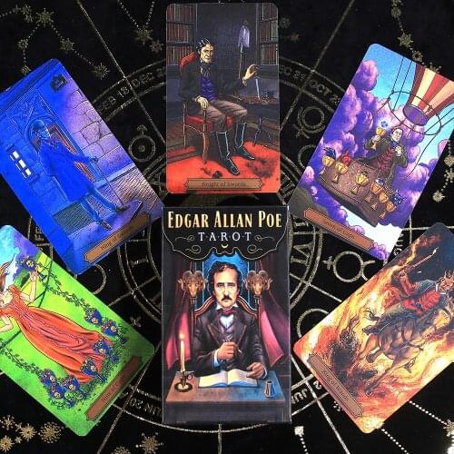 Edgar Allan Poe Tarot By Rose Wright A 78-Card Deck And 288-Page Color Pdf Guidebook Rider-Waite-Smith Card Game Board Game Toy