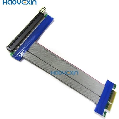 HYX PCI-E 4X To 16X Ribbon Extension Cable PCI Express PCIE Riser Card Converter Extender Female Adapter Extension Cable Riser