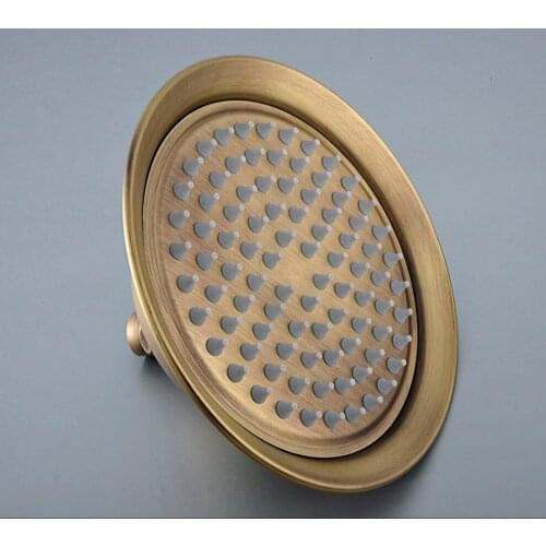 Vintage Antique Brass Bathroom Accessories 8.2 inch Round Top Spray Rainfall Rain Shower Head 2sh239