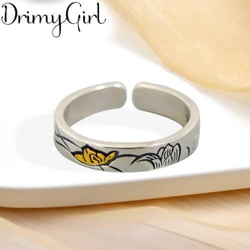 Punk Vintage Flower Rings For Women Boho Female Charms Jewelry Men Antique Knuckle Ring Fashion Party Gift