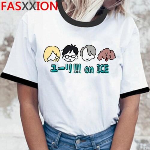 Yuri on Ice summer top male tumblr kawaii harajuku kawaii print clothes summer top harajuku kawaii tumblr