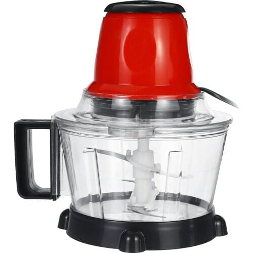 3L 300W Electric Food Chopper Meat Grinder Blender Processor Machine with PET-Metal Red