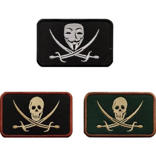 3D Magic Seal Pirate Skull Head Army Embroidery Patches Tactical Military Outdoor Bag Backpack Cloth Accessories Stickers Badge