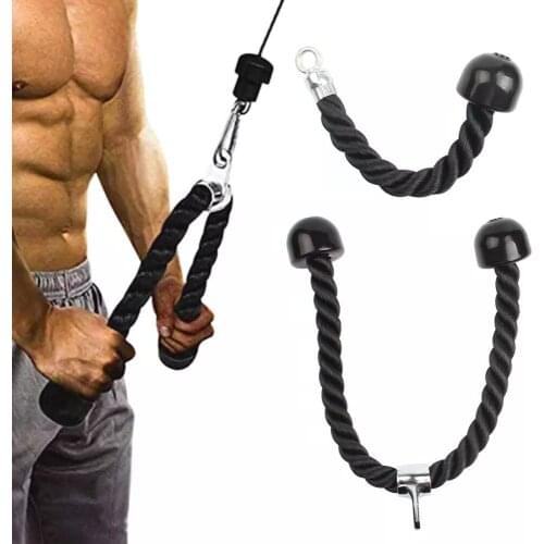 70cm Triceps Training Rope Pull Down Exercise Muscle Tension Body Building Biceps Triceps Trainer Home Gym Fitness Equipment