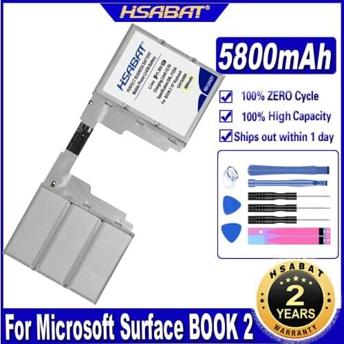 HSABAT G3HTA050H G3HTA049H 5800mAh Laptop Battery for Microsoft Surface BOOK 2 15'' Keyboard Batteries