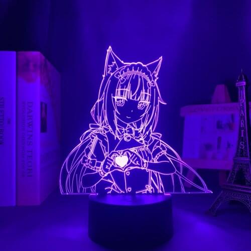 Anime Led Light Nekopara Vanilla for Bedroom Decor Night Light Manga Childrens Birthday Gift Room Anime 3d Lamp Nekopara