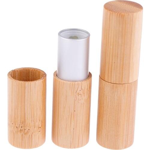 Bamboo Lipstick Tube Top Grade Lip Balm Sub Package DIY Empty Lip Container Empty Bottle Packaging Container