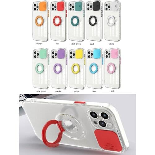 SoCouple Ring Holder Phone Case For iPhone 12 11 Pro Max 12Mini XR XS Max 7 8 Plus SE Camera Protection Shockproof Bumper Cover