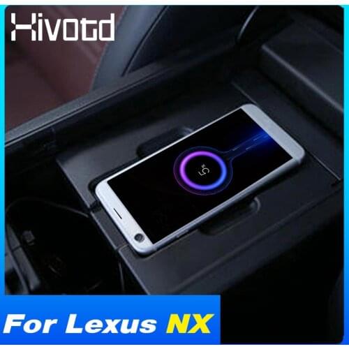 QI Wireless Charging For Lexus NX NX300h NX300 NX200 NX200t Accessories 15W Fast Phone Charger Pad Interior Mouldings 2018-2015