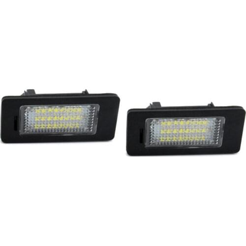 2PCS E-marked OBC Error Free 24 LED White License Number Plate Light Lamp For BMW E81 E82 E90 E91 E92 E93 E60 E61 E39 X1/E84