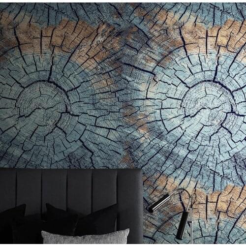 CJSIR Custom Nordic Wood Grain Annual Rings Wall Paper Mural Wall Covering Mural Painting Wallpapers for Living Room Bedroom