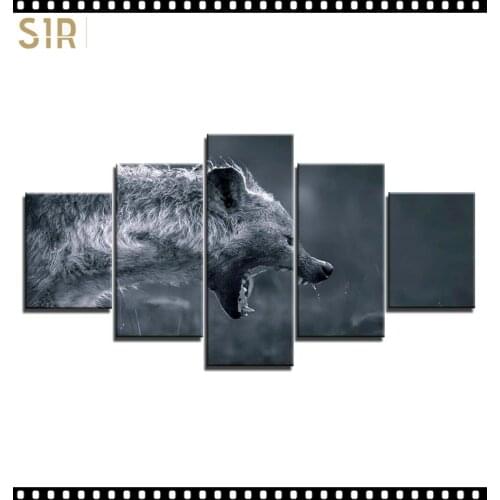 HD 5 Pieces Cute Pet Dog Pictures Posters Wall HD Art Home Decor for Living Room Painting on The Wall Pet Dog Pictures Wall Art