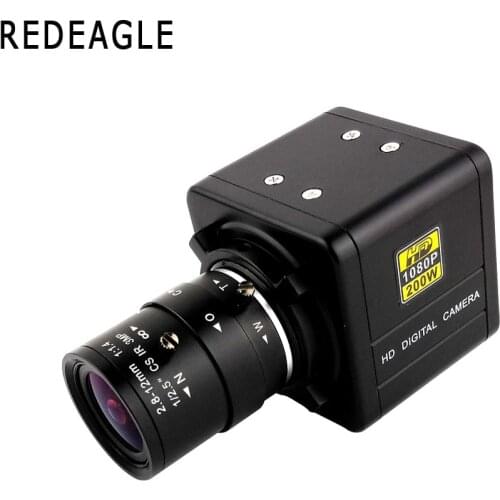 REDEAGLE 1080P AHD Camera AHD/TVI/CVI/CVBS 4in1 Mini Box CCTV Security Cameras OSD Menu 2.8-12MM Adjustable VariFocal Zoom Lens
