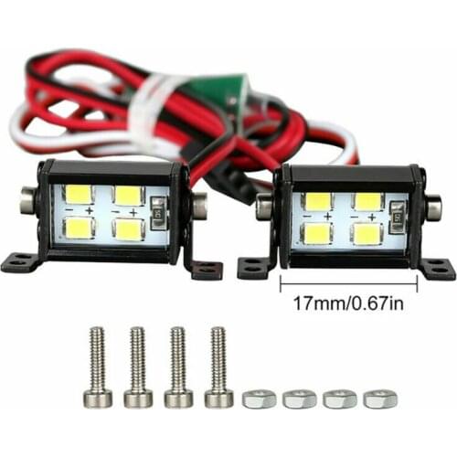 17mm Roof Lamp Set RC Car Spotlight Double Row Roof Lamp Luggage Rack Lights Kit For 1/10 RC Climbing Car SCX10 D90 TRX4 Repair