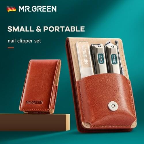 MR.GREEN Manicure Set Nails Clippers Nippers Kit Pedicure Cutter Sharp Blades Portable Tongs Grooming Gift Stainless Steel