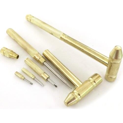 Mini Brass Hammer 4 Kinds Screwdriver Bits Widely Used in Home Repair Repair Watch Jewelry Tiny Parts Simple Operation