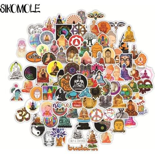 100PCS Cartoon Buddhism Graffiti Sticker Buddha For Bottle Skateboard Laptop Guitar Scrapbooking PVC Toy Kids Decals Sticker F5