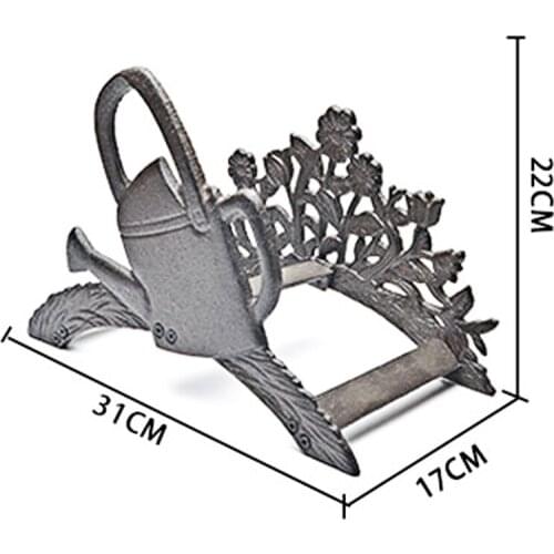 Wall Mounted Cast Iron Garden Hose Hanger Rack Water Pipe Holder Home Garden Wall Decor \Water Faucet Pipe Storage Holder