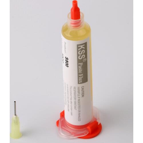 Wholesale KSS S800 10CC Solder paste Flux 100% Original Fluxs for Soldering fluxo de BGA Welding Dispensing needle flux Fluxes