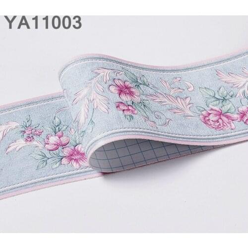 PVC European&Farmhouse Styles Self-Adhesive Waistline Sticker Pastoral Room Decorate Bathroom Kitchen Waterproof Border Stickers