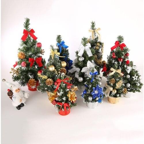 20cm-40cm Mini Christmas Trees Xmas Decorations A Small Pine Tree Placed on Desktop Christmas Festival Ornaments Ship From USA