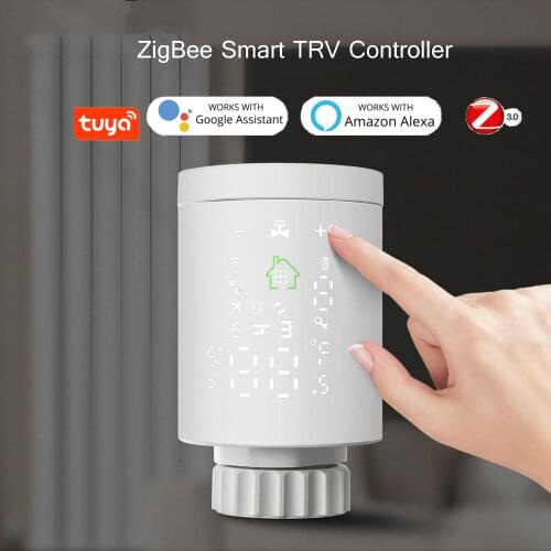 Tuya Smart Actuator ZigBee3.0 Smart Radiator Actuator Programmable Thermostatic Radiator Valve Temperature Controller Radiator