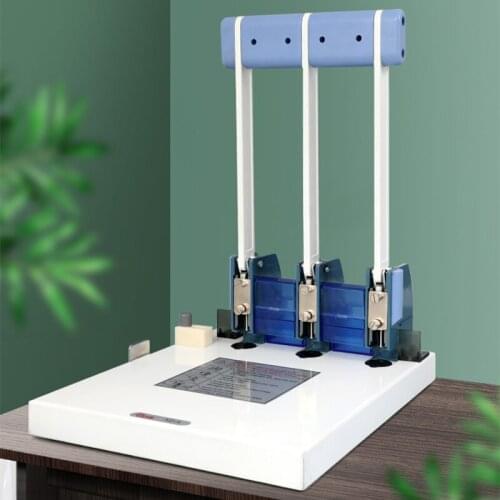 XD-A three-hole punching machine voucher binding puncher small book-forming tool office financial accounting bookkeeping bid