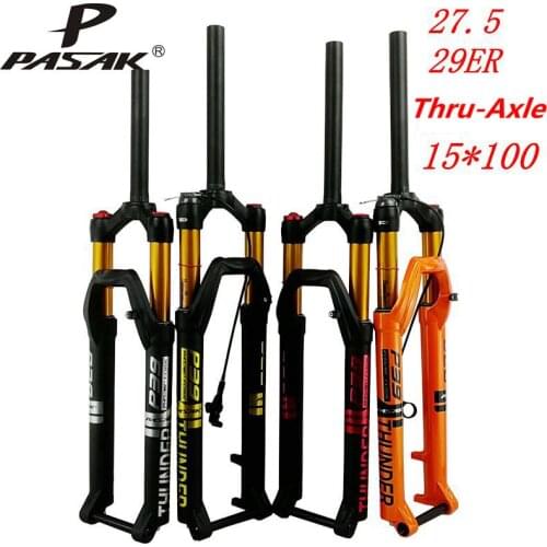 PASAK MTB mountain bike pneumatic fork bicycle front fork 27.5 29 "barrel shaft 15*100 shoulder line control