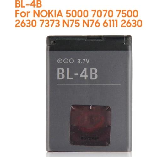 Yelping BL-4B Phone Battery For NOKIA 5000 7070 7500 2630 7373 N75 N76 6111 2630 700mAh