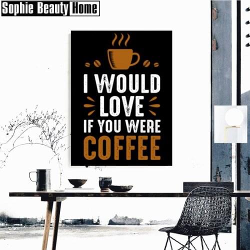 5D Diy Diamond Painting Love Coffee Cross Stitch Pattern Full Diamond Embroidery Diamond Mosaic Needlework Decor for Shop 199004