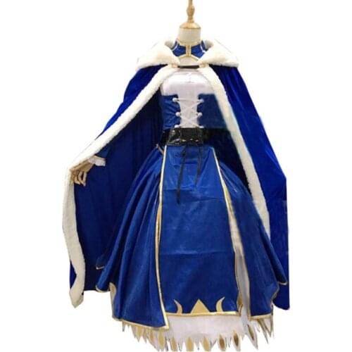 Artoria Pendragon Saber Cosplay Fate grand order Stay Night UBW Fate Zero Cosplay Costume cloak halloween outfit