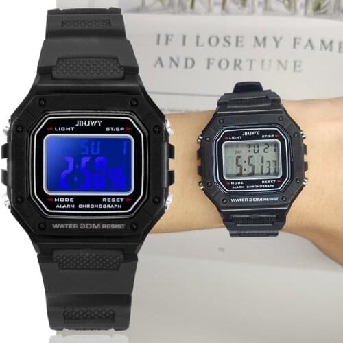 Digital Watch for Men Women Unisex Silicone Watchband 24 hours Display Waterproof Clocks Sports Military Army relogio masculino