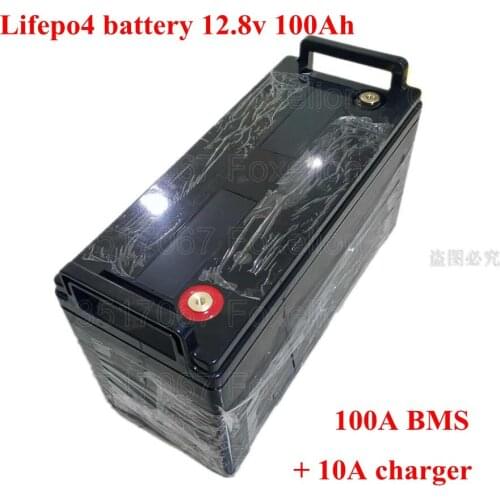 12.8v 12V 100Ah 130AH 120ah 150Ah LiFePO4 Power Battery Pack for Boat motor RV Solar Energy power system ups +10A charger