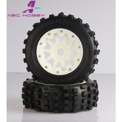 HPI RACING/KM HPI 5B 5T 5SC LOSI TDBX FS racing MCD 1/5 scale gas rc 5T/5SC rear Knobby tries set with nylon hub