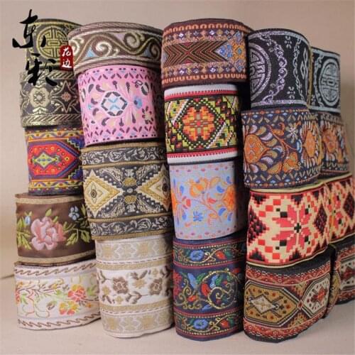 10yards Chinese Jacquard Lace Ribbon DIY Craft Apparel Handmade Sewing Supplies Clothing Shoes Curtain Ribbon Accessories