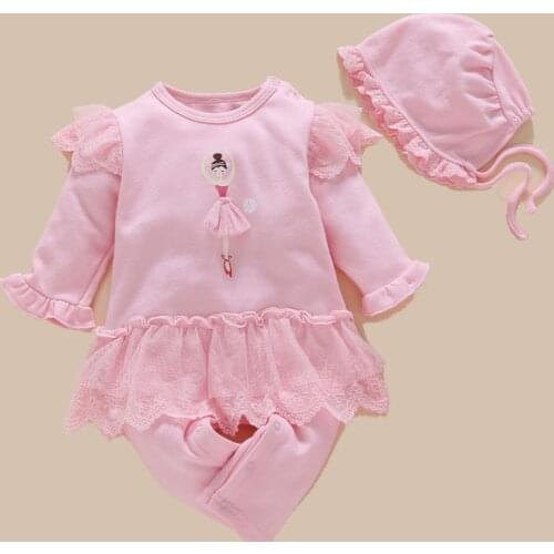 New Born Baby Girl Clothes 0-3 Months 4Pcs/Set New Born Baby girl clothes&Rompers+Hat lace Clothing Girl Rompers Dress outfits