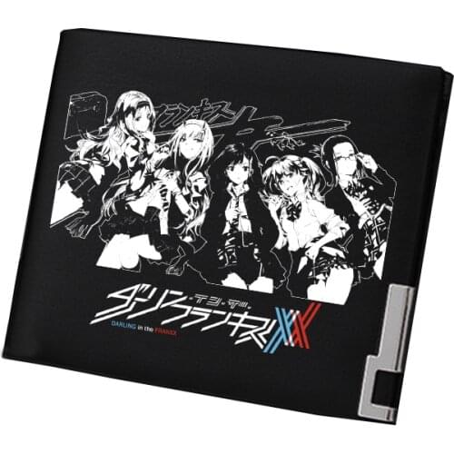 DARLING in the FRANXX Anime Money Bag ZERO TWO Pu Leahter Short Wallet Gift Long Purse Cartoon ID Card Holder Students Carteira
