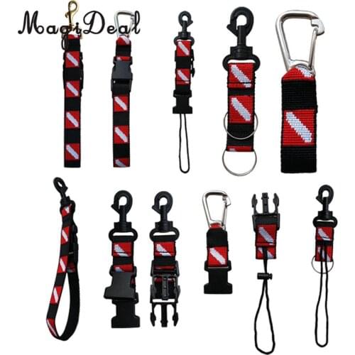 MagiDeal Scuba Diving Diver Swimming Fin Mask Camera Torch Holder Lanyard Webbing Strap Belt Clip - Durable & Compact